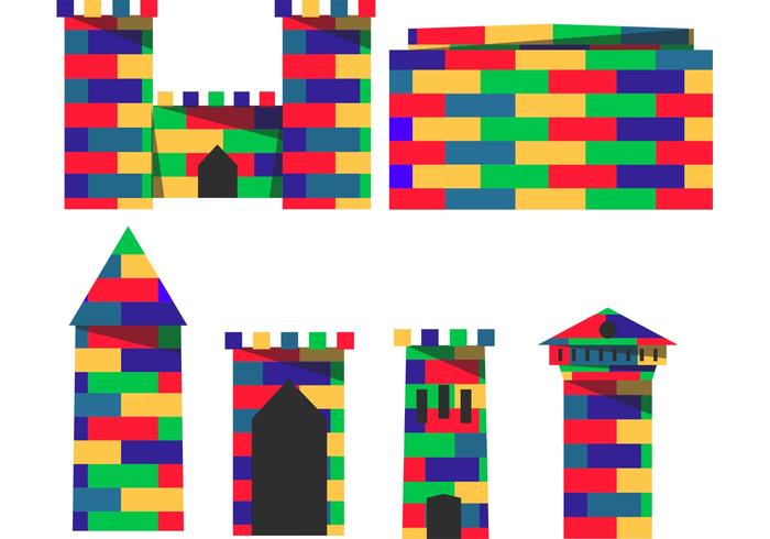 Bouwbare Lego Fort Vectors