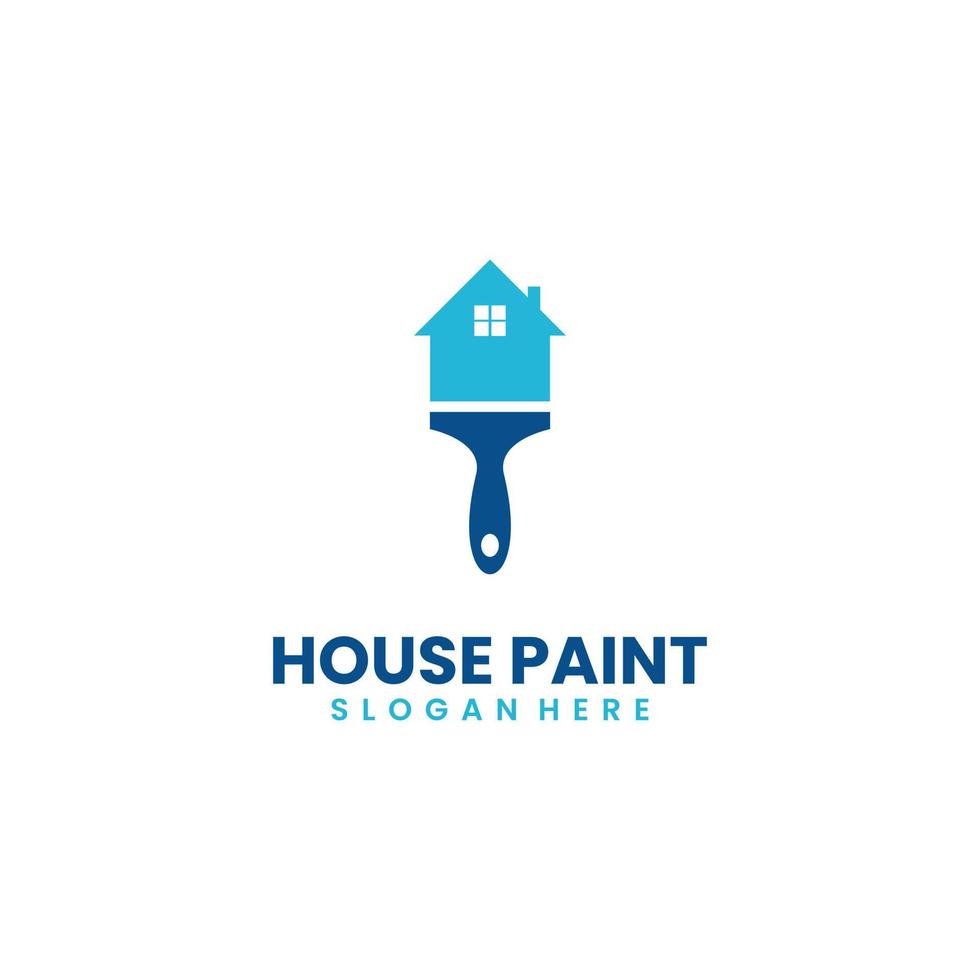 huis schilderij logo ontwerp op geïsoleerde achtergrond, borstel met huis logo concept vector