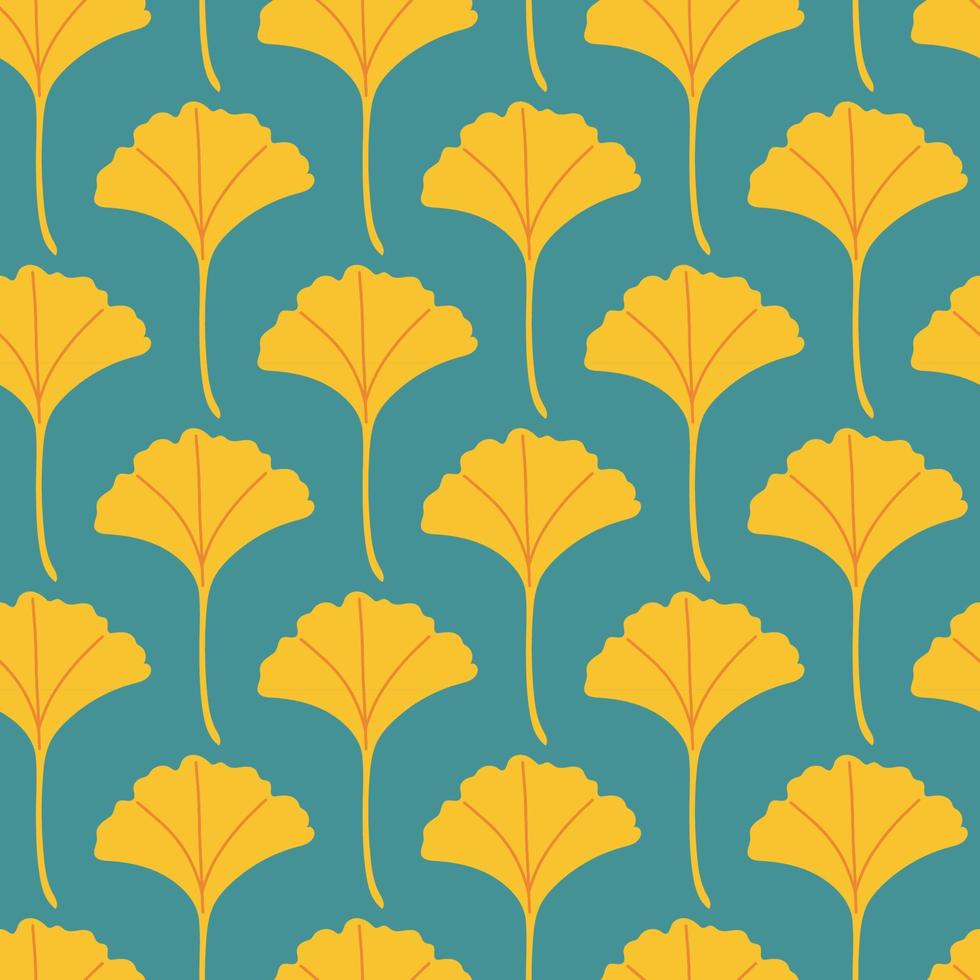 herfstblad naadloze patroon vector eenvoudige bladeren illustratie