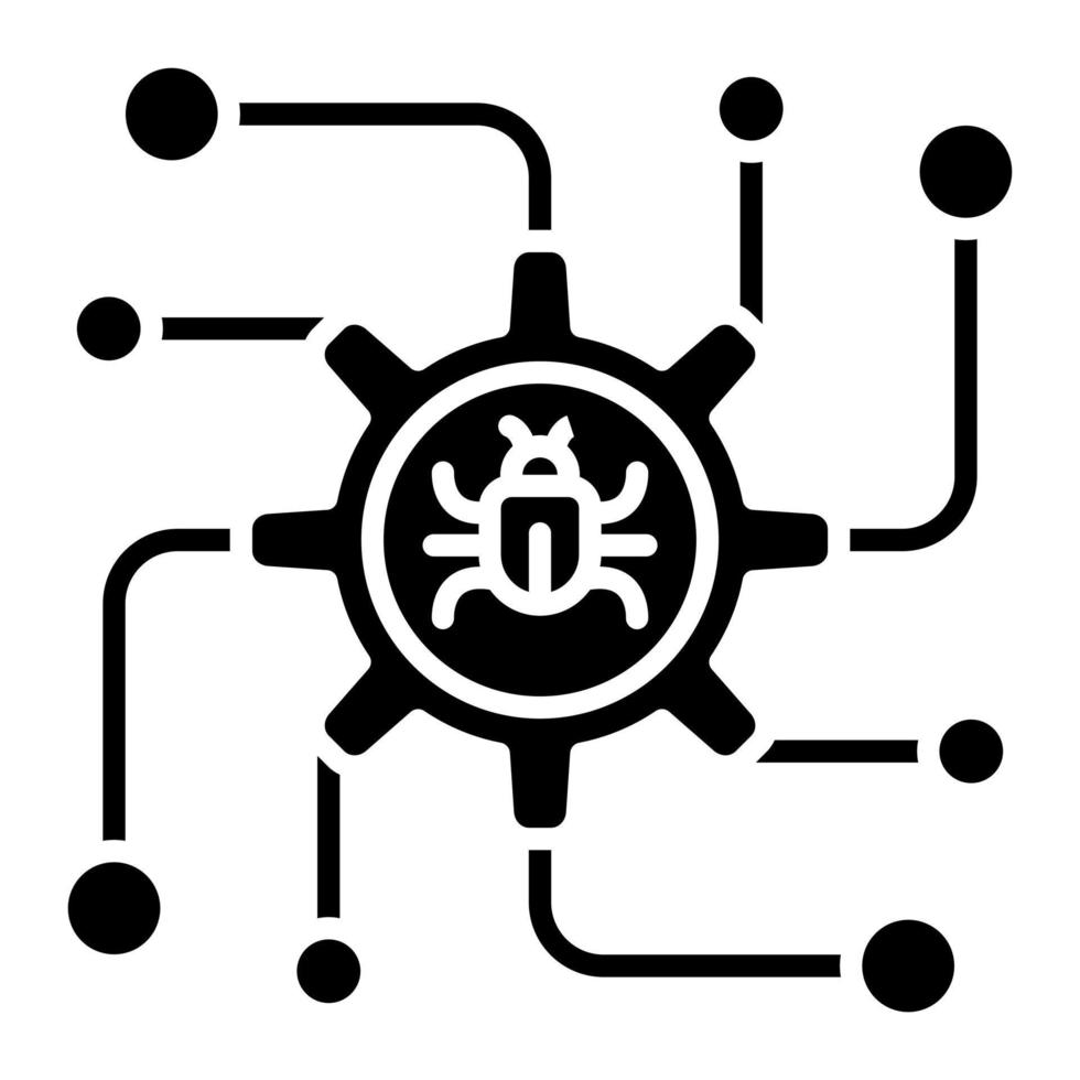 debug glyph-pictogram vector