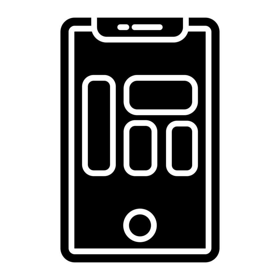 glyph-pictogram voor mobiele telefoons vector