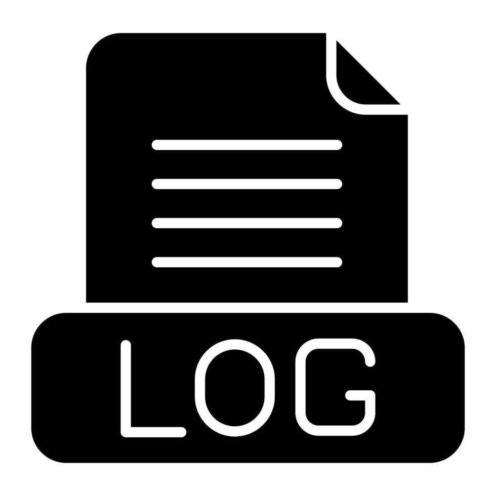 glyph-pictogram voor logs vector