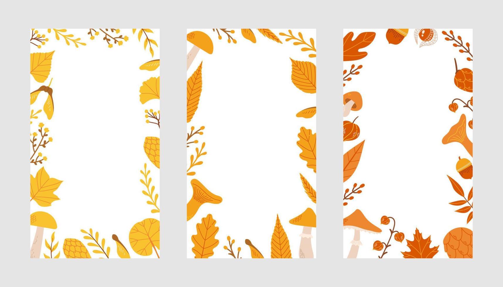 herfstkleuren plat ontwerp bladeren vector achtergrond herfst illustratie