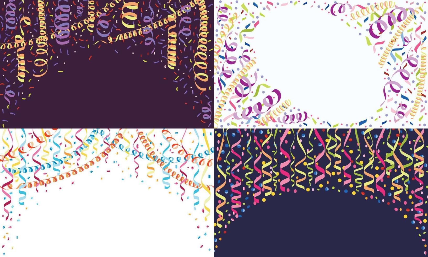 serpentine banner set, vlakke stijl vector