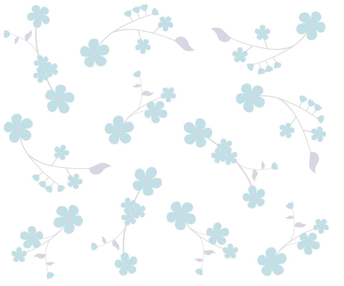 bloemmotief van kleine bloemen in pastelkleuren vector