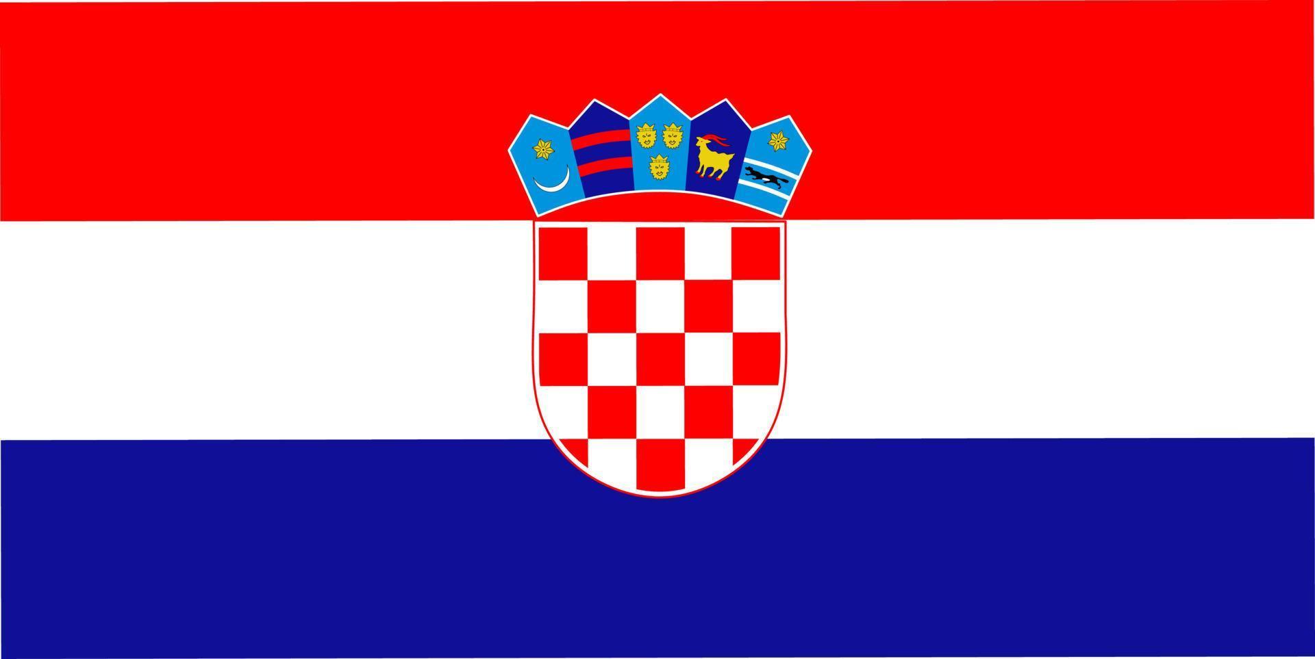 nationale vlag van republiek kroatië vector