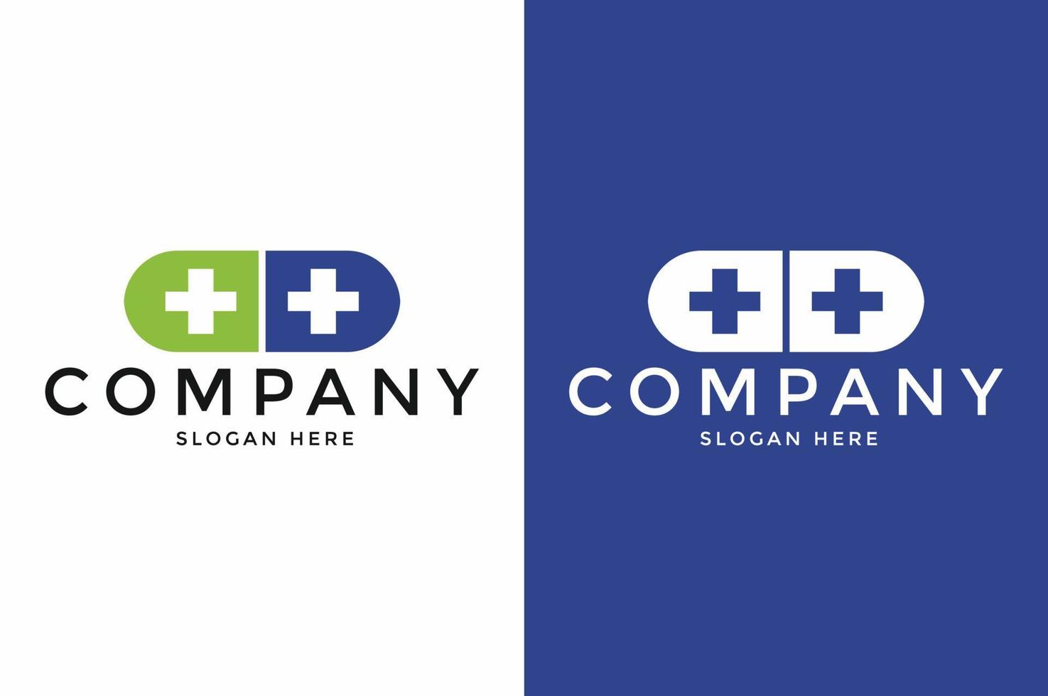 minimaal medisch logo, logo-ontwerp voor de gezondheidszorg. vector