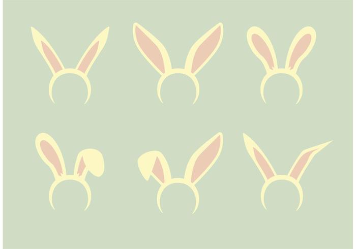 Bunny oren vector set