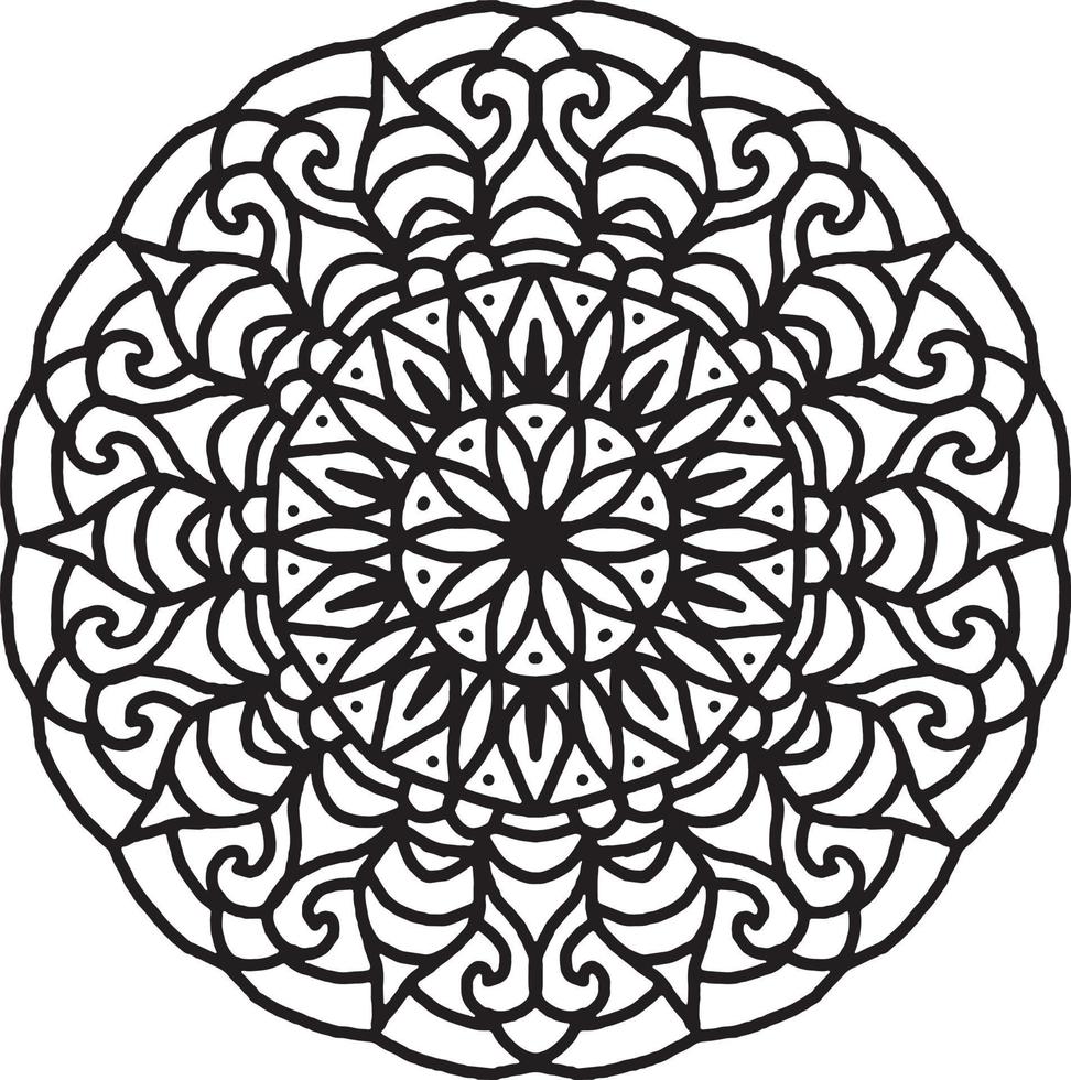 bloem mandala patroon. decoratief cirkelornament in etnische oosterse stijl. vector