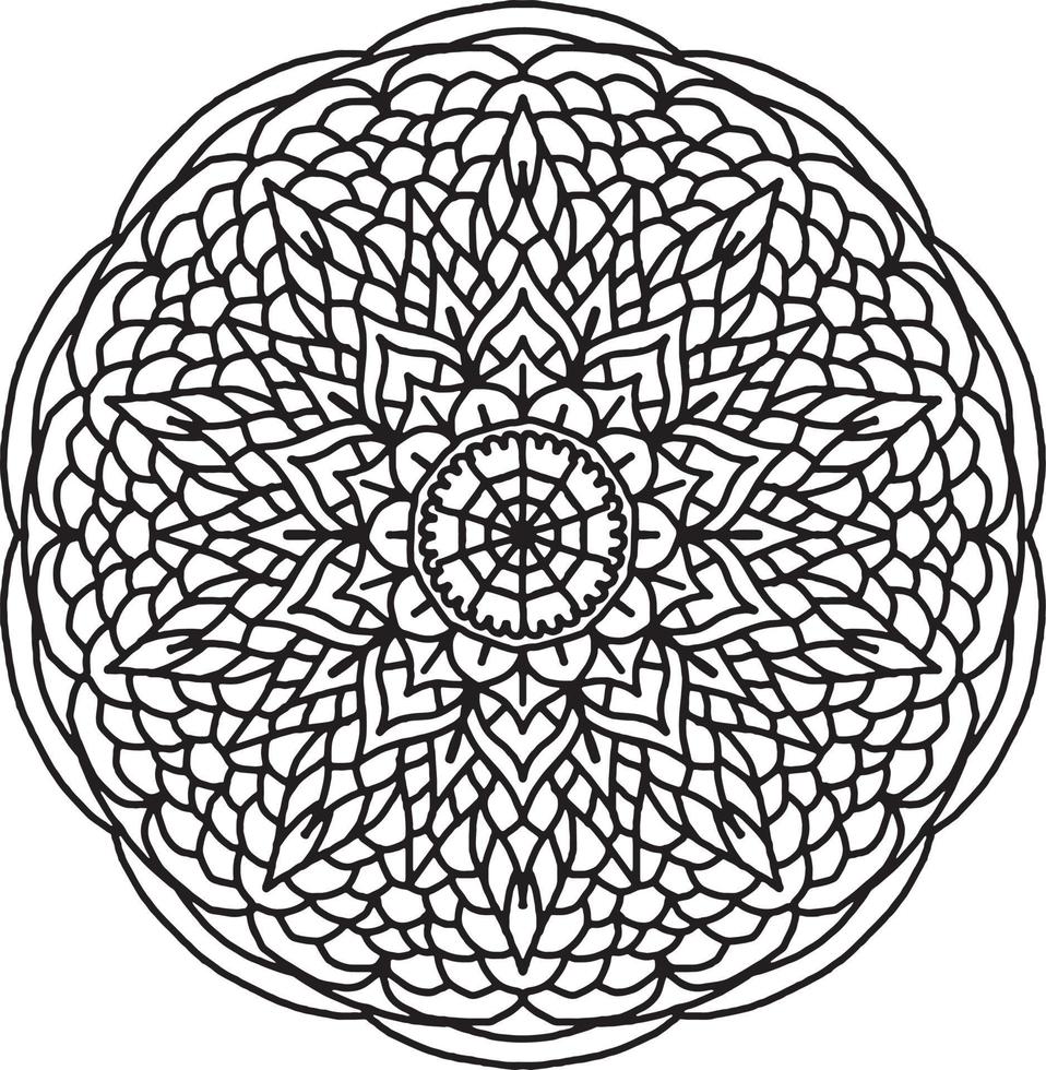 bloem mandala patroon. decoratief cirkelornament in etnische oosterse stijl. vector