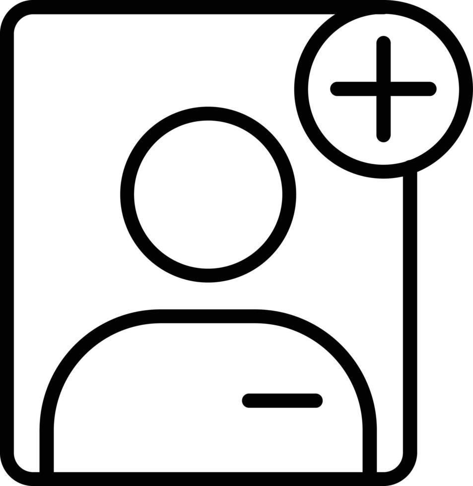 gebruiker vectorlijnpictogram toevoegen vector