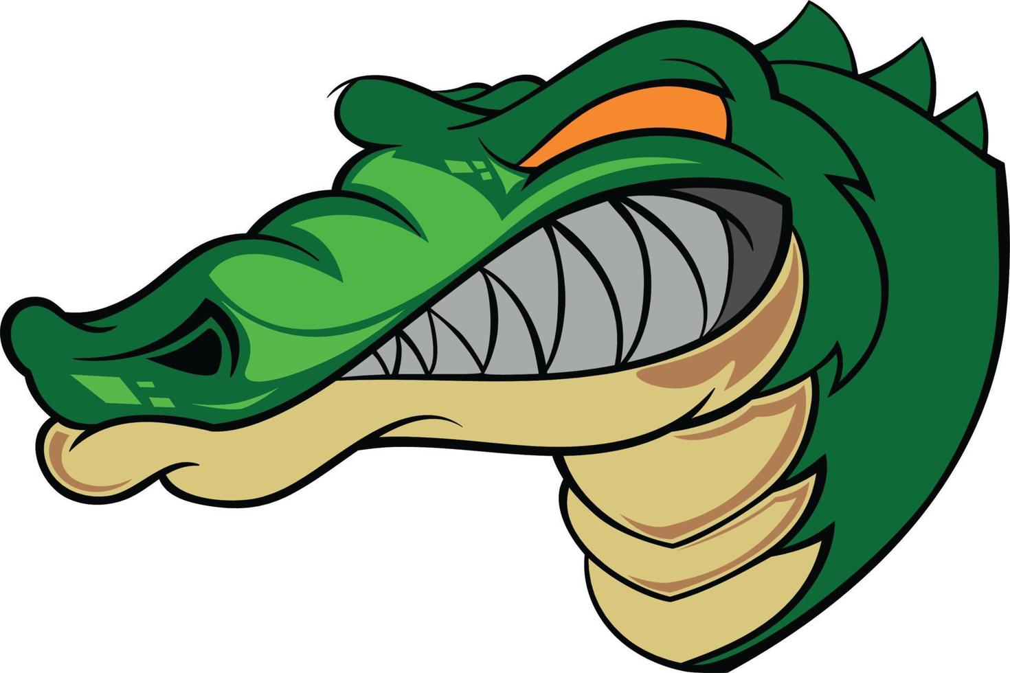aligator vector voor mascotte of e-sport logo