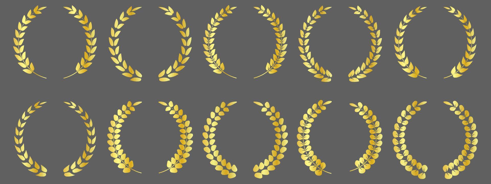 lauwerkrans met gouden kleur vector