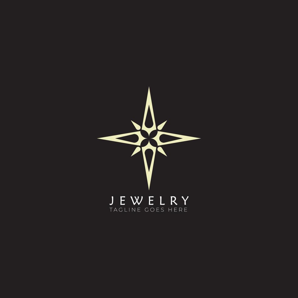 sieraden logo vector in kristalvorm geschikt voor sieraden bedrijfslogo