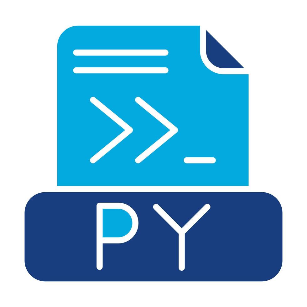 python-bestand glyph tweekleurig pictogram vector