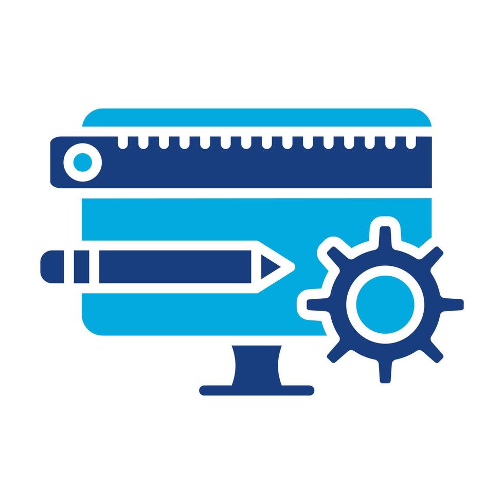 productbeheer glyph tweekleurig pictogram vector