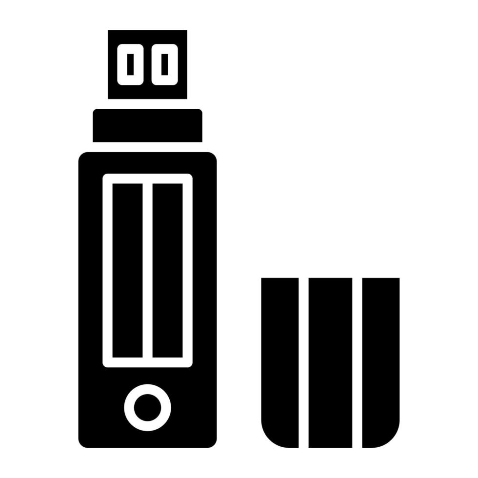 usb glyph-pictogram vector