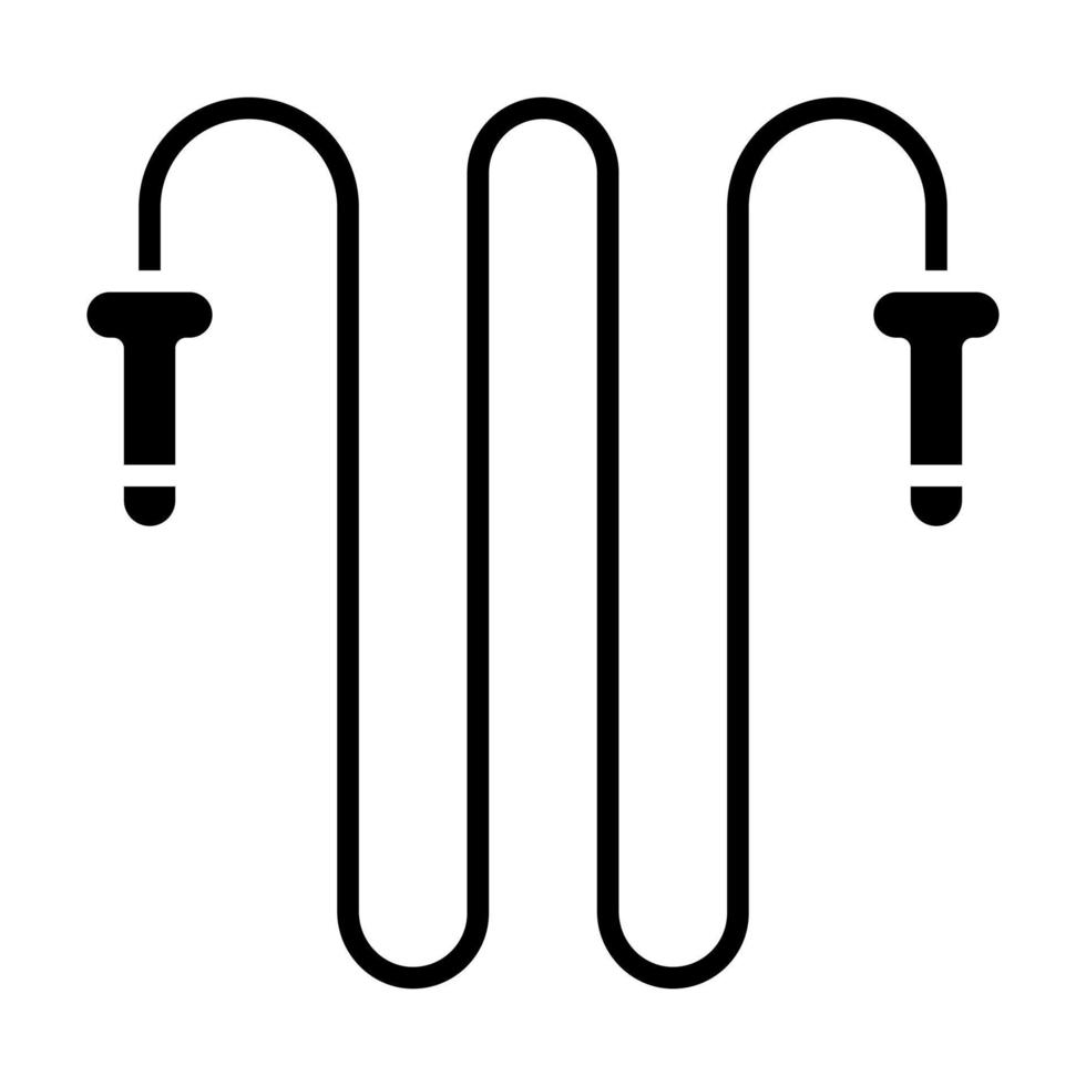 touwtje springen glyph icoon vector