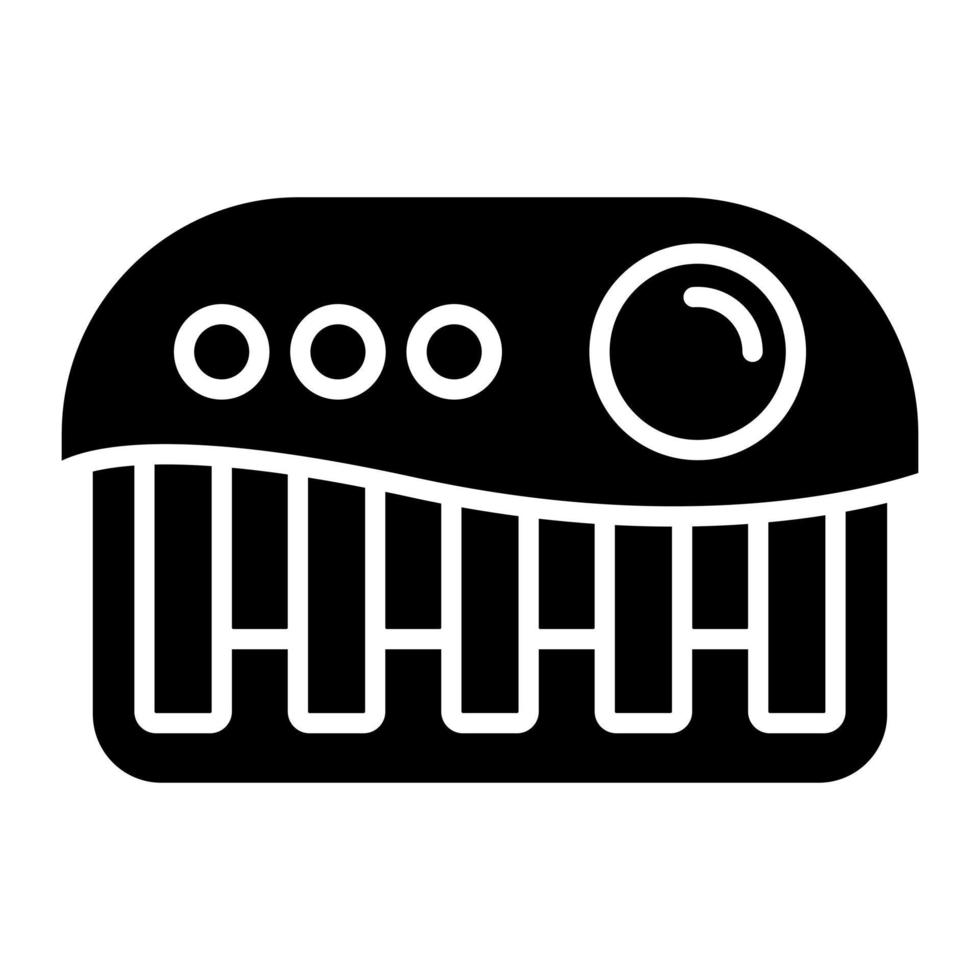 piano glyph-pictogram vector