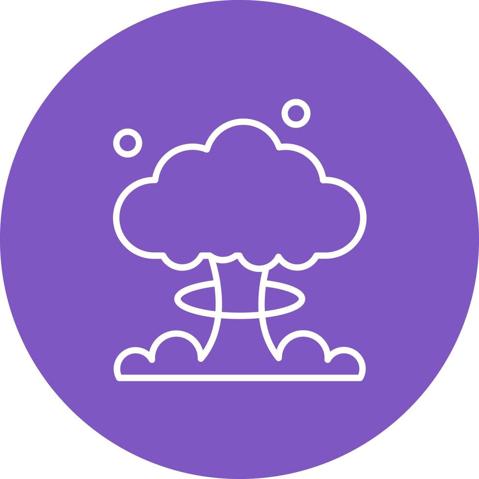 nucleaire explosie lijn cirkel achtergrond pictogram vector