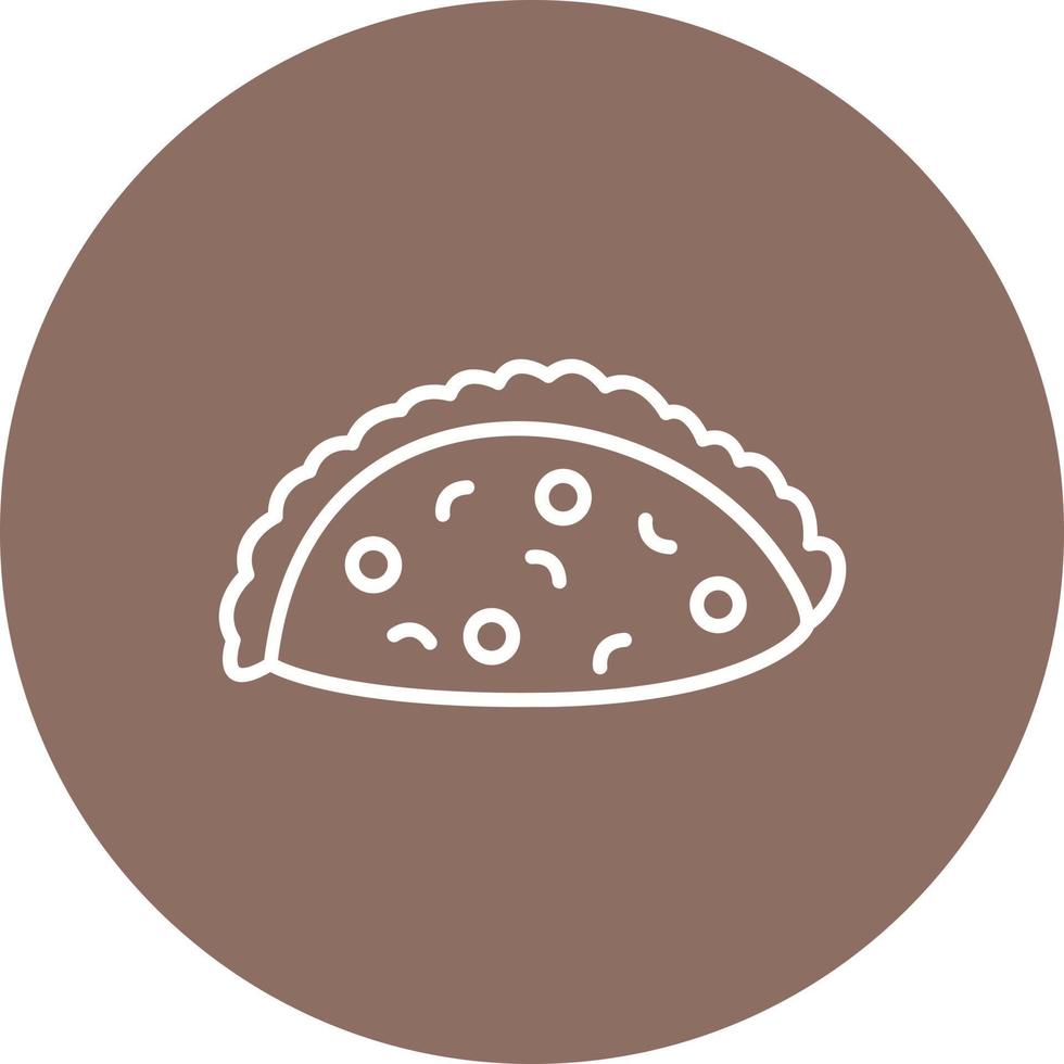 empanada lijn cirkel achtergrond icoon vector