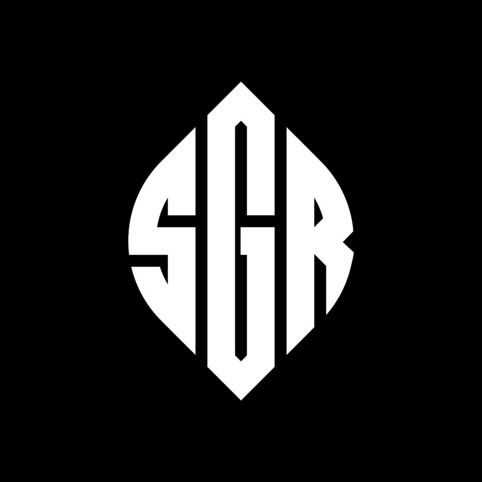 sgr cirkel letter logo ontwerp met cirkel en ellipsvorm. sgr ellipsletters met typografische stijl. de drie initialen vormen een cirkellogo. sgr cirkel embleem abstracte monogram brief mark vector. vector