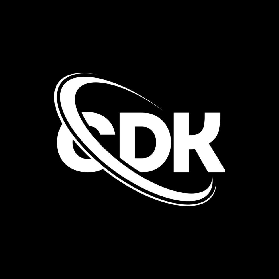 cdk-logo. cdk brief. cdk brief logo ontwerp. initialen cdk-logo gekoppeld aan cirkel en monogram-logo in hoofdletters. cdk typografie voor technologie, business en onroerend goed merk. vector