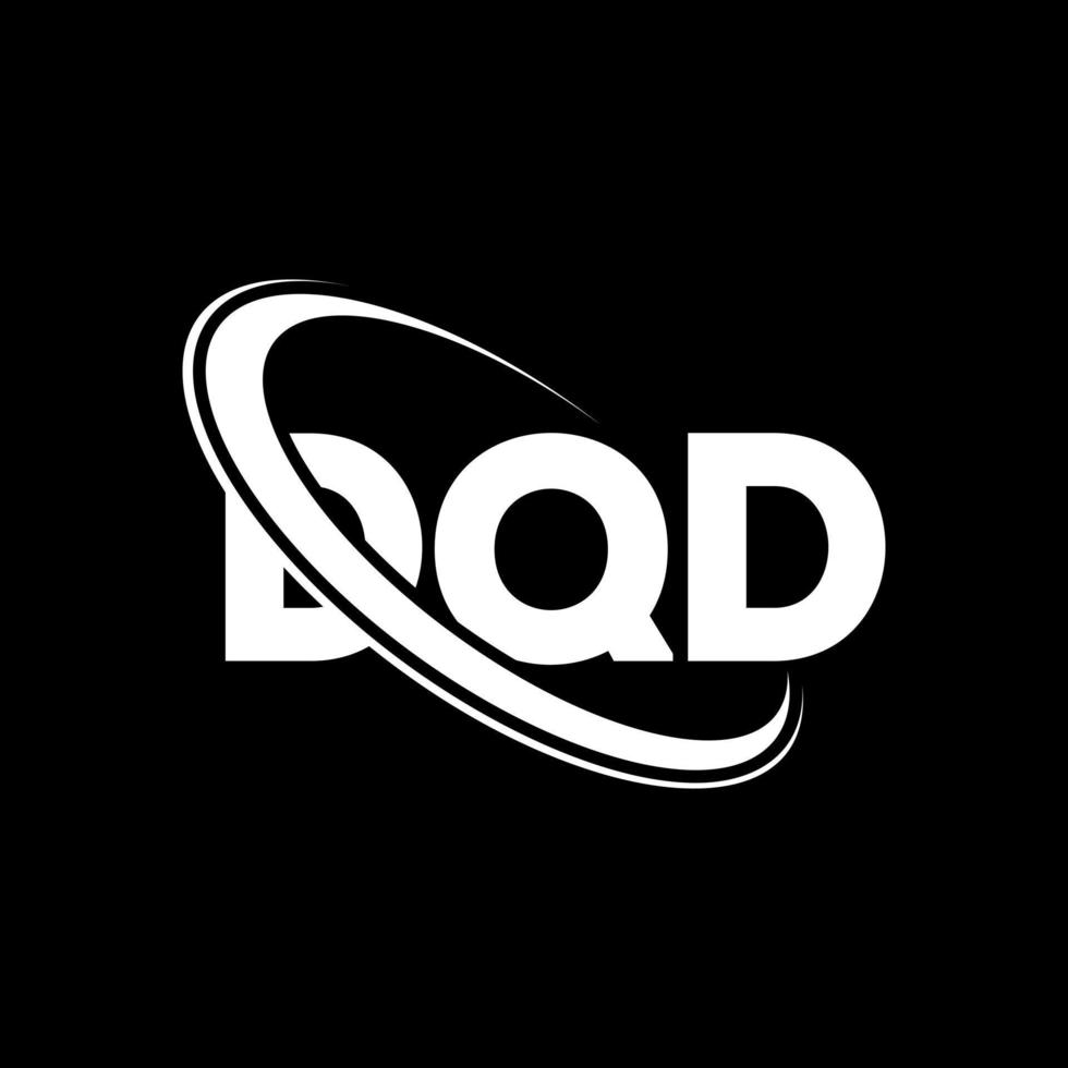 dqd-logo. dqd brief. dqd brief logo ontwerp. initialen dqd-logo gekoppeld aan cirkel en monogram-logo in hoofdletters. dqd typografie voor technologie, zaken en onroerend goed merk. vector