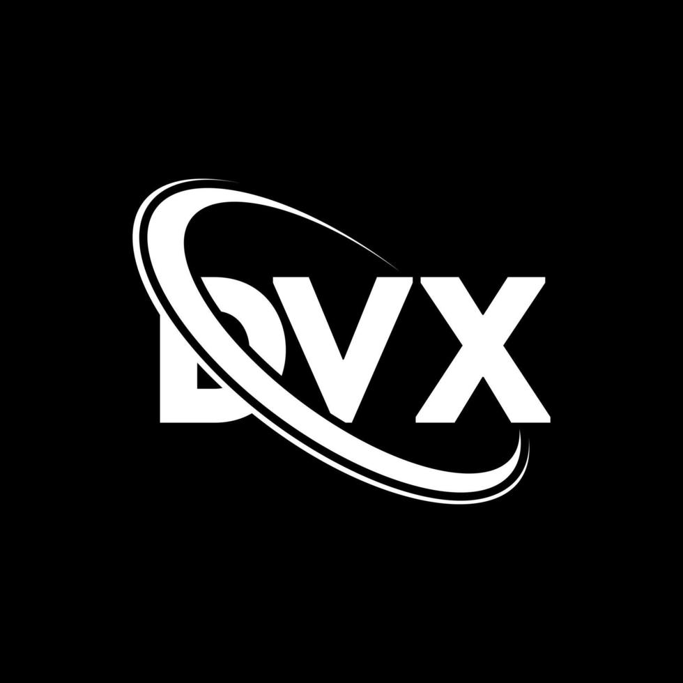 dvx-logo. dvx brief. dvx brief logo ontwerp. initialen dvx-logo gekoppeld aan cirkel en monogram-logo in hoofdletters. dvx typografie voor technologie, zaken en onroerend goed merk. vector