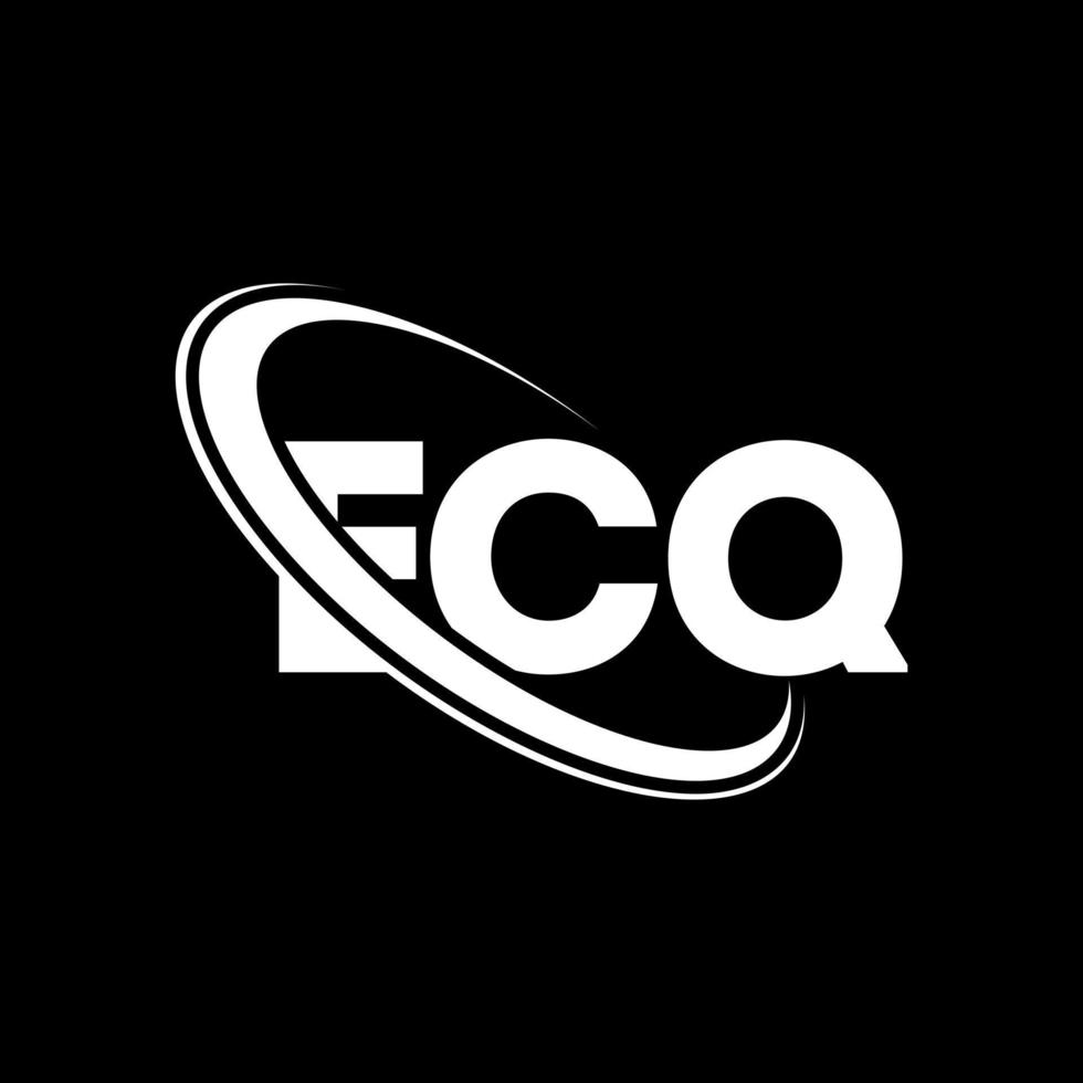 ecq-logo. eg brief. ecq brief logo ontwerp. initialen ecq logo gekoppeld aan cirkel en monogram logo in hoofdletters. ecq typografie voor technologie, zaken en onroerend goed merk. vector