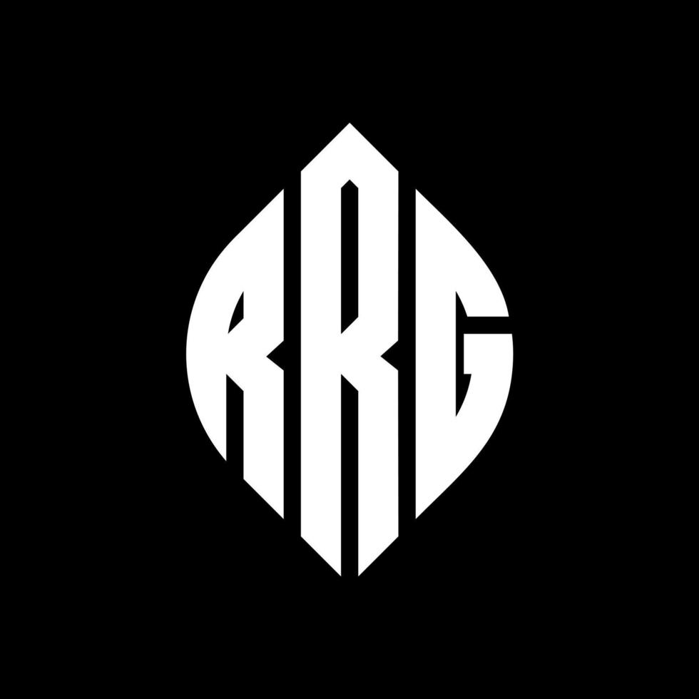 rrg cirkel letter logo ontwerp met cirkel en ellipsvorm. rrg ellipsletters met typografische stijl. de drie initialen vormen een cirkellogo. rrg cirkel embleem abstracte monogram brief mark vector. vector