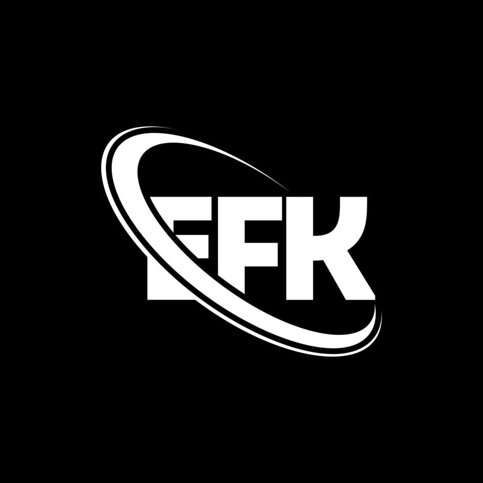 efk-logo. efk brief. efk brief logo ontwerp. initialen efk-logo gekoppeld aan cirkel en monogram-logo in hoofdletters. efk typografie voor technologie, zaken en onroerend goed merk. vector