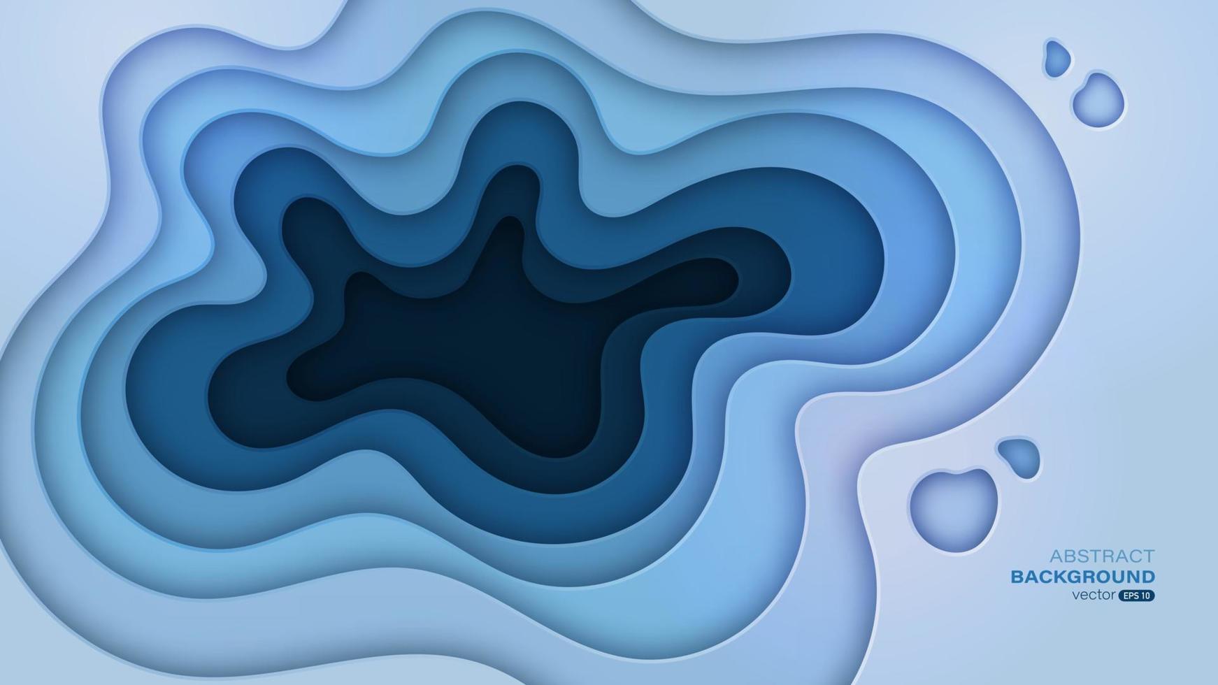 papier gesneden achtergrond abstracte blauwe laag vector
