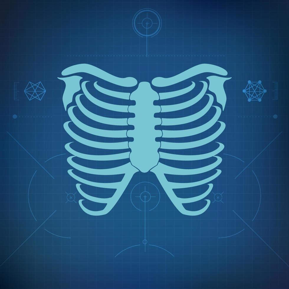 analyse van skeletblauwdruk vector