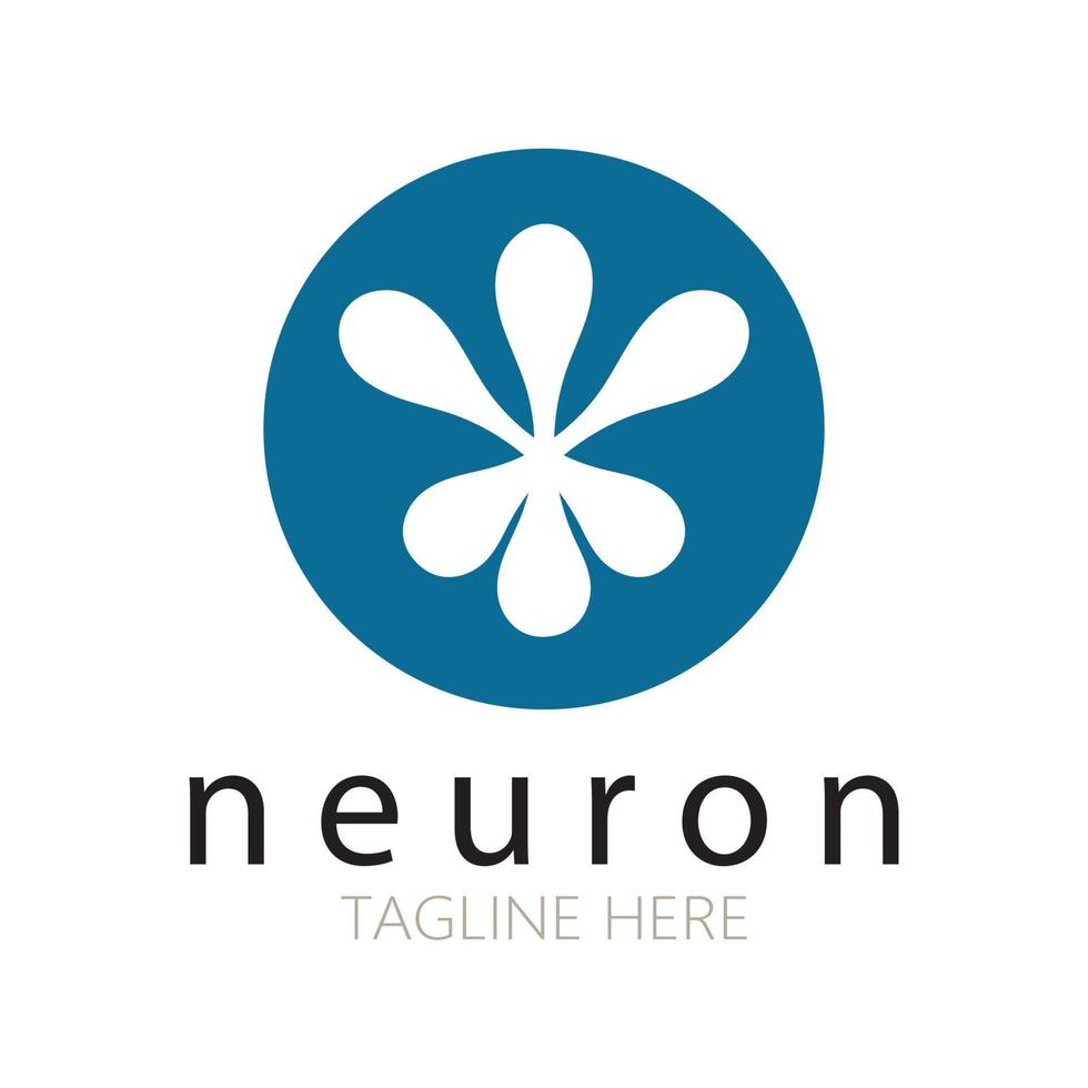 neuron logo of zenuwcel logo ontwerp, molecuul logo illustratie sjabloon icoon met vector concept