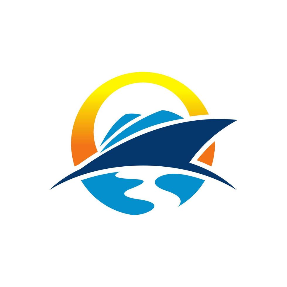 cruiseschip logo ontwerp vector sjablonen