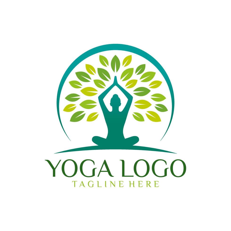 yoga logo ontwerp vector sjabloon