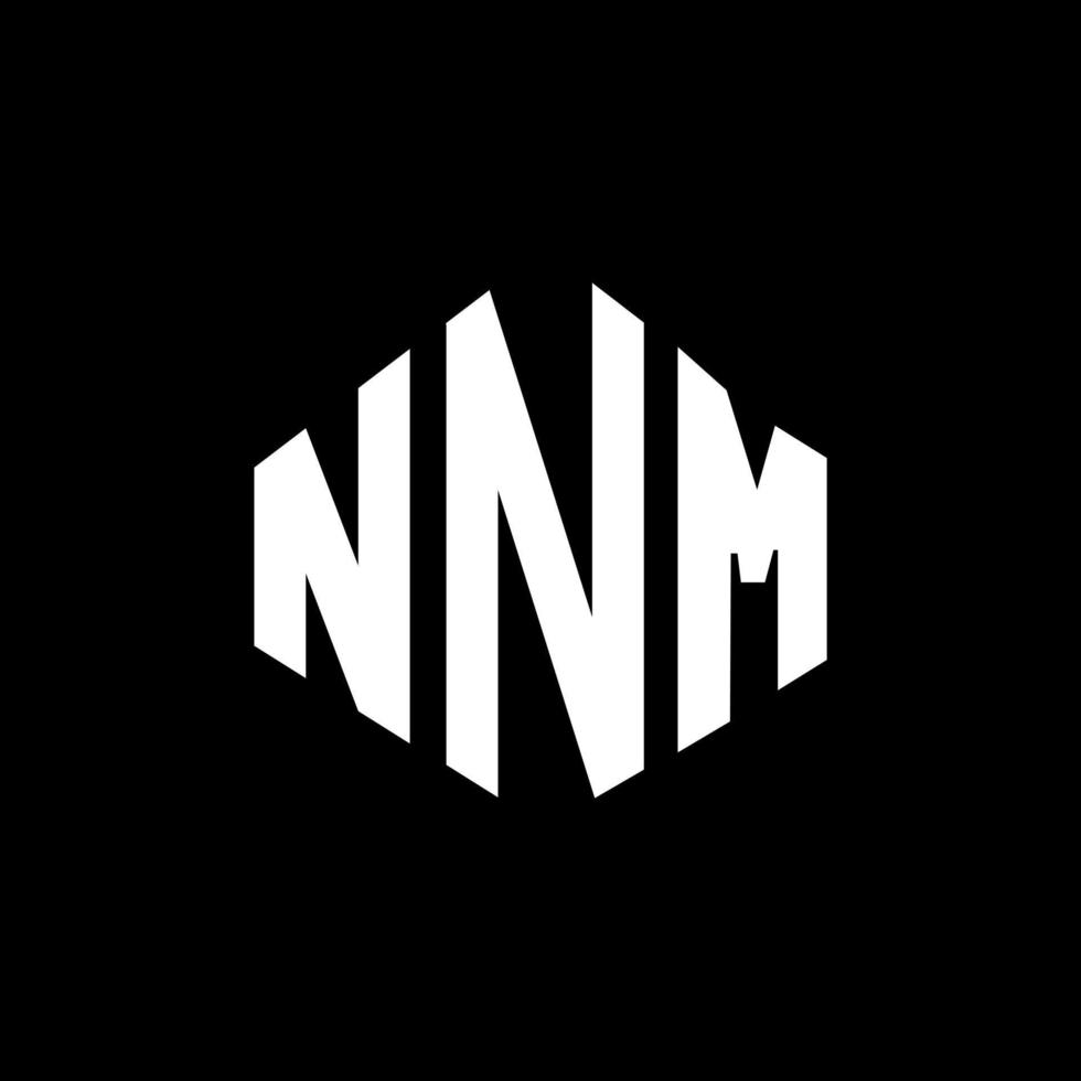 nnm letter logo-ontwerp met veelhoekvorm. nnm veelhoek en kubusvorm logo-ontwerp. nnm zeshoek vector logo sjabloon witte en zwarte kleuren. nnm monogram, bedrijfs- en onroerend goed logo.