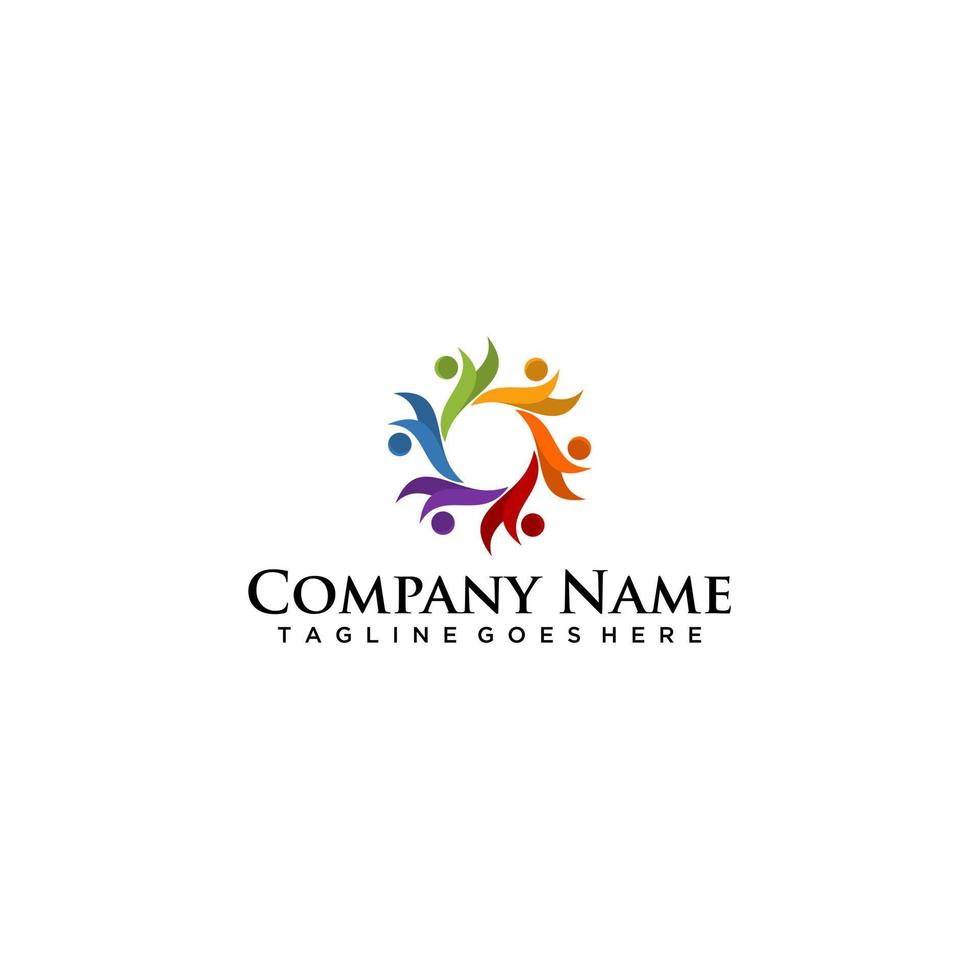 communicatie logo, community logo, organisatie logo, sociaal netwerk logo vector logo sjabloon