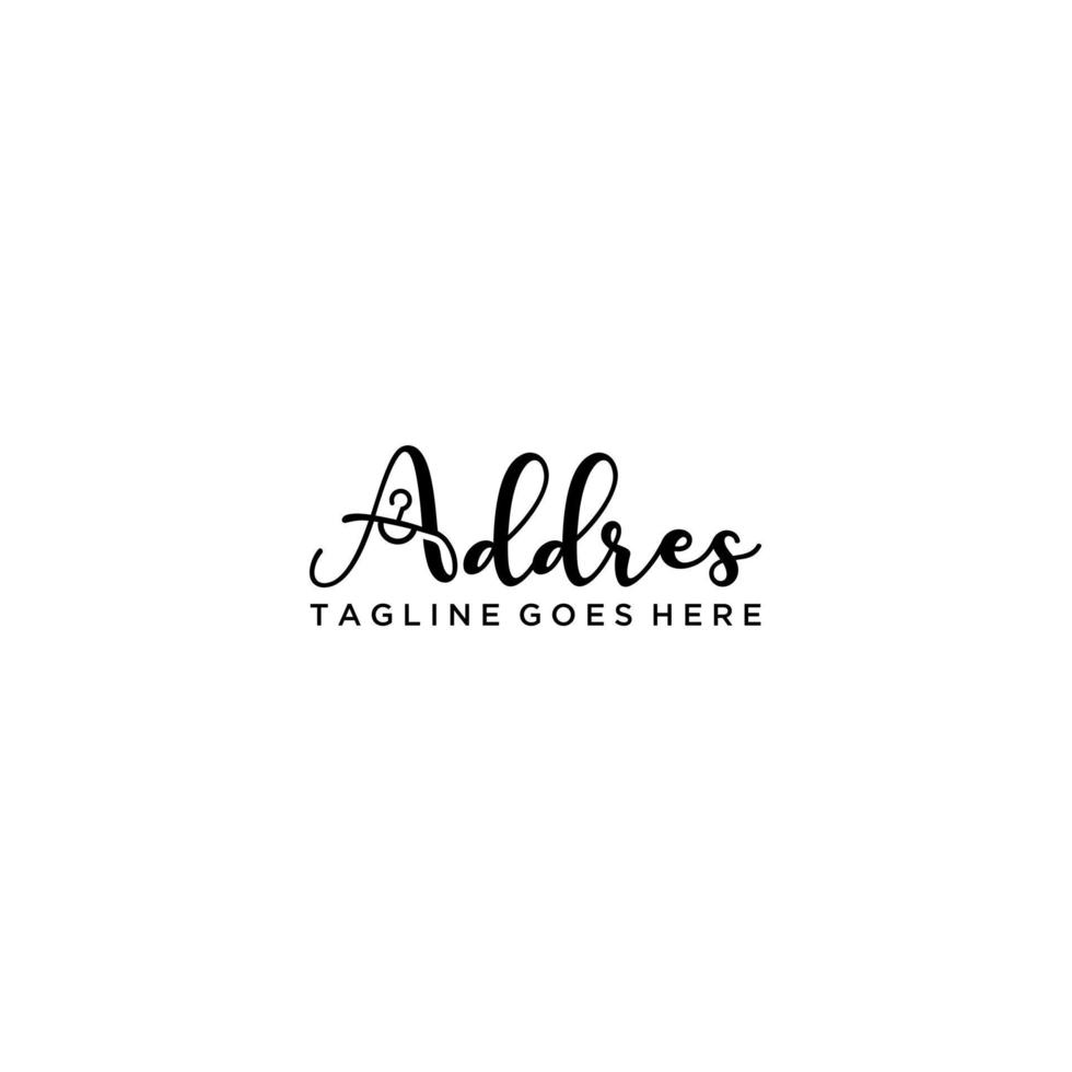 adres boutique logo teken ontwerp vector