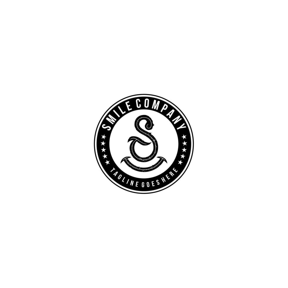 letter s glimlach logo afbeelding vector