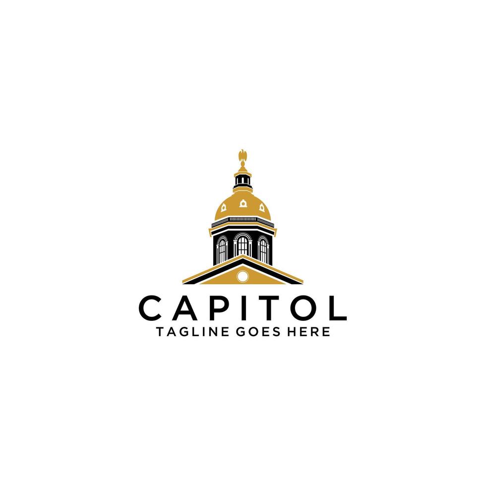 Capitol dakbedekking logo ontwerp. vector