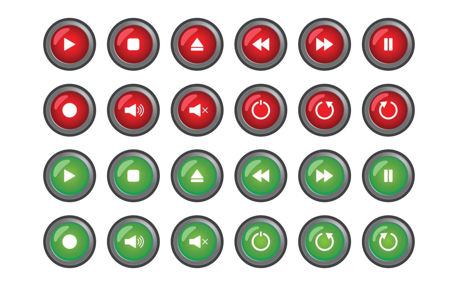 vectorillustratie van knop icoon collectie vector