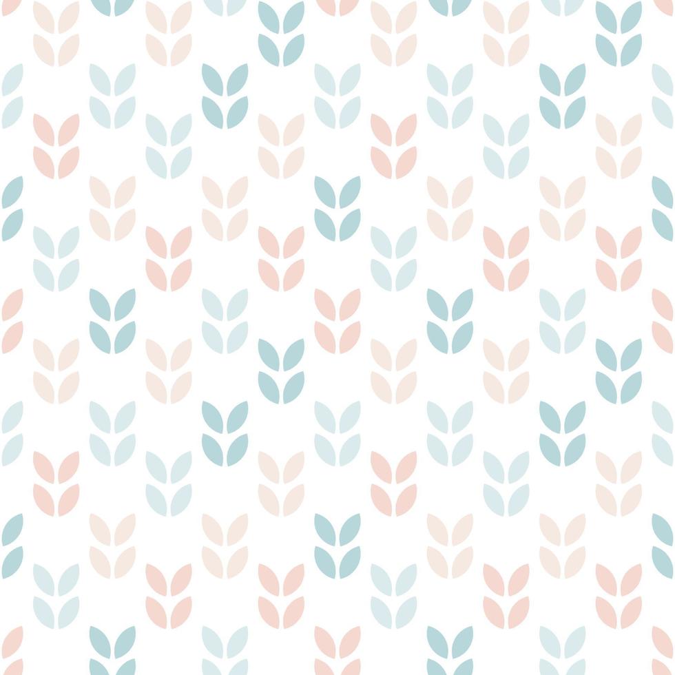 abstract bloemen naadloos patroon. Scandinavische stijl geometrische bladeren in pastelkleuren. vectorbehang. vector