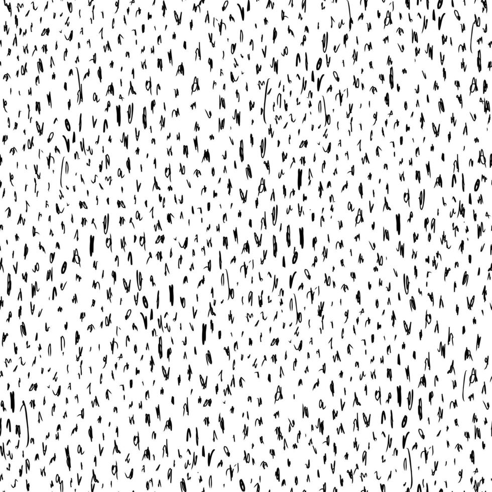 vector naadloze herhaal Krabbel polka dots in zwart-wit. willekeurige hand getrokken dotty textuur achtergrond. moderne textuur achtergrondelement