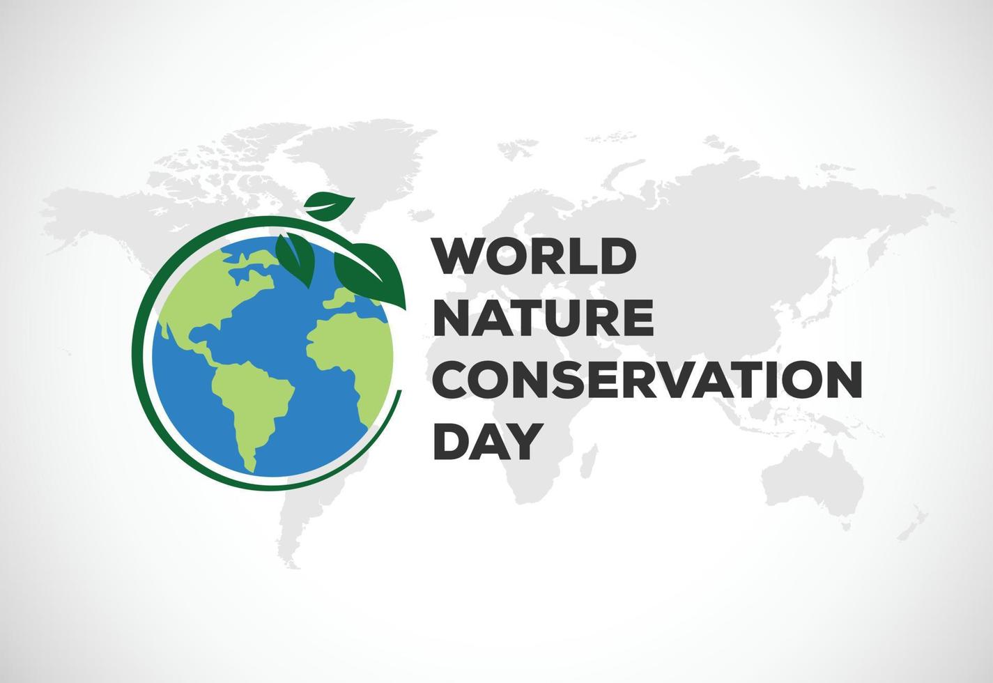 wereld natuurbehoud dag vectorillustratie vector