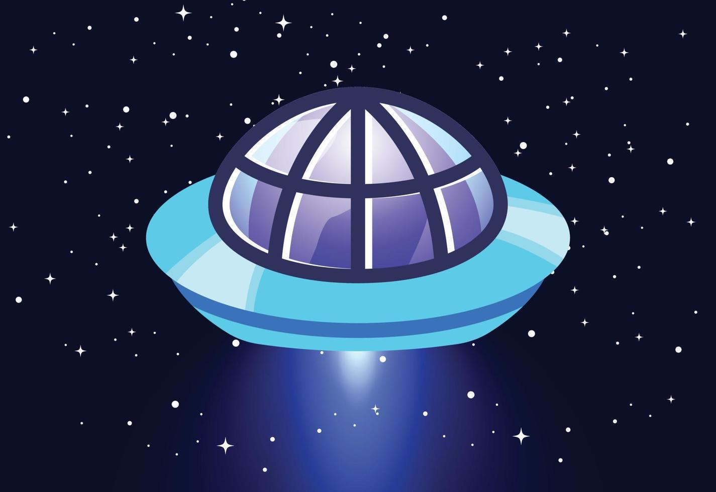 fijne wereld ufo-dag. ufo vliegend ruimteschip. vectorillustratie. vector