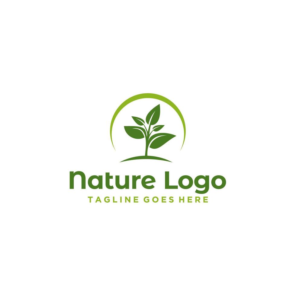 groene natuur boerderij logo ontwerpsjabloon vector