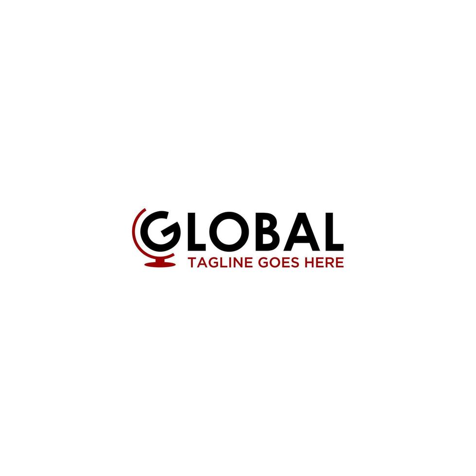 wereld of wereldwijd logo ontwerpsjabloon vector