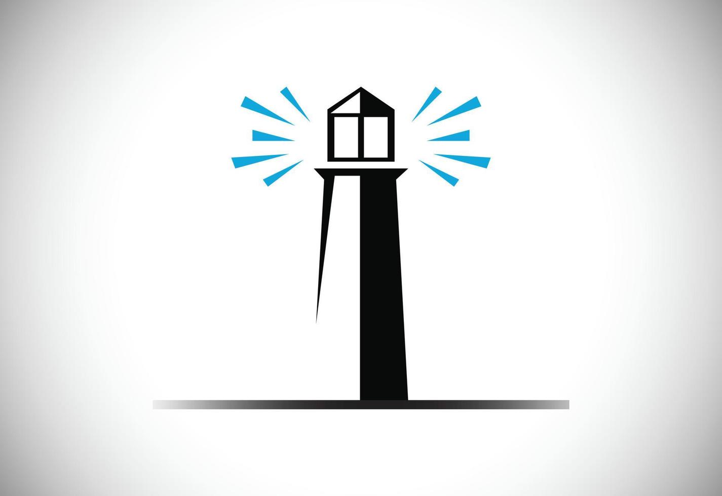 moderne professionele vuurtoren logo embleem. haven logo, vuurtoren logo ontwerp vector